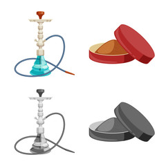 Vector design of refuse and stop logo. Set of refuse and habit vector icon for stock.