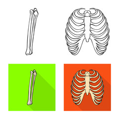 Vector illustration of medicine and clinic icon. Set of medicine and medical vector icon for stock.