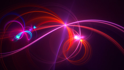 3D rendering abstract fractal technology wallpaper