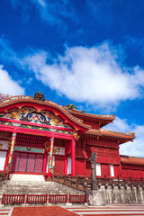 沖縄県・那覇市 夏の首里城の風景