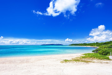 Fototapeta na wymiar 沖縄県・竹富町 竹富島 夏のコンドイビーチの風景