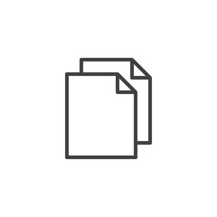 File documents line icon. linear style sign for mobile concept and web design. Paper documents outline vector icon. Symbol, logo illustration. Vector graphics