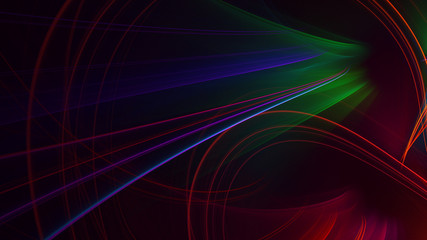 3D rendering abstract fractal technology wallpaper