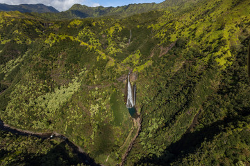 Tropical Waterfall Aerial