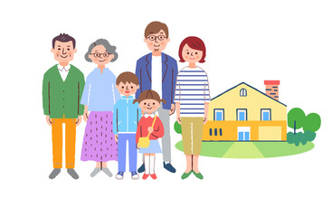 ３世代家族と家	