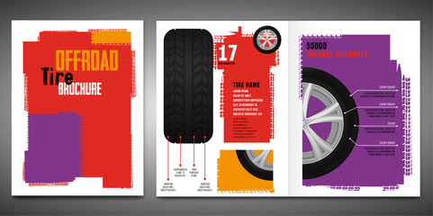 Vector automotive brochure template