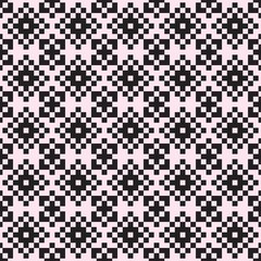 Vector design pixel ornament seamless pattern for background