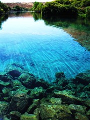 Blue heart spring on Snake River in Idaho