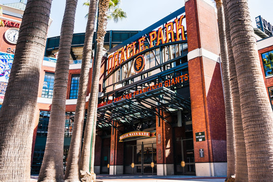 Sep 20, 2019 San Francisco / CA / USA - Oracle Park, Willie Mays Gate, Home Of The San Francisco Giants