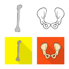 Obraz premium Vector design of medicine and clinic icon. Collection of medicine and medical stock vector illustration.