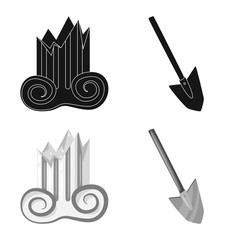 Isolated object of story and items icon. Collection of story and attributes vector icon for stock.