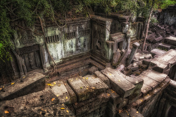 Fototapeta premium カンボジア・シェムリアップ州 ベンメリア遺跡の風景