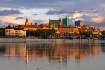 Panorama of old town of Warsaw