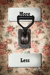 Street Sign More versus Less
