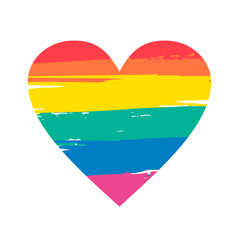 LGBT heart in vector format. Rainbow heart.