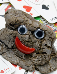 play dough figure on background