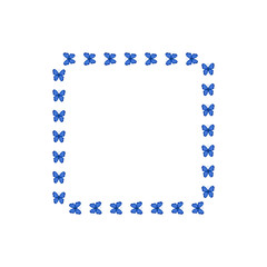 Vector concept photo frame with a butterfly. Blank template to decorate the image and photo. Modern elegant graphic design.