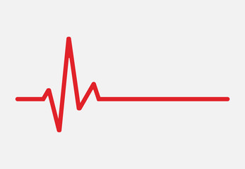 Electrocardiogram icon isolated on white background. Vector illustration.