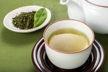 緑茶と茶葉