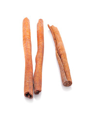 Cinnamon Sticks Stacked isolated on White background