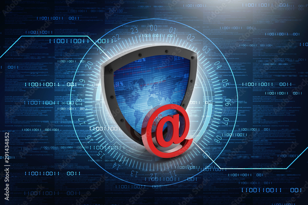 Poster 3d rendering spam shield