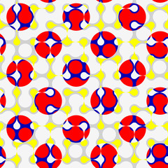 Classic polka dot pattern in a patchwork collage style.