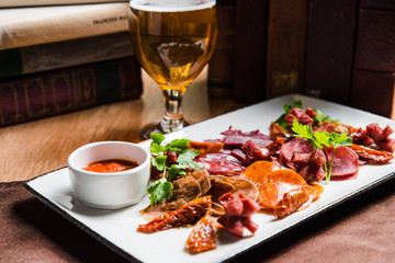 Cold cuts with fresh herbs
