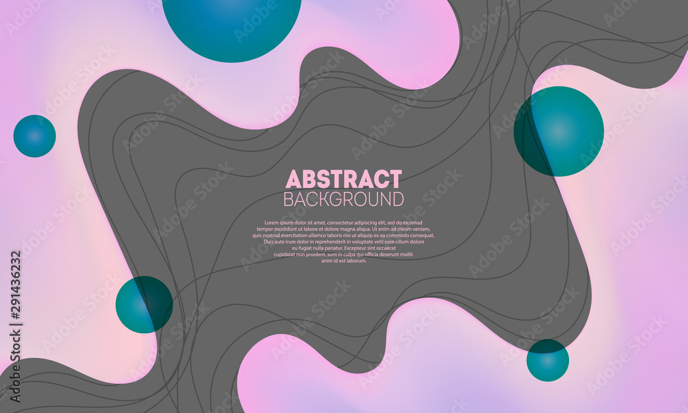 Poster creative modern background with wavy lines. trendy fluid flow gradient shapes composition.