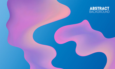 Creative modern background with wavy lines. Trendy fluid flow gradient shapes composition. 