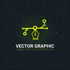 Vector Graphic. Background with doodle design elements.