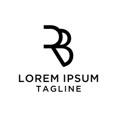 initial letter logo RB, BR logo template