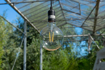 Decorative LED lamp. Especially suitable for luminaires where the source is clearly visible and for use in traditional lamps