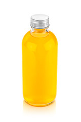 blank packaging orange juice in glass bottle for beverage product design mock-up