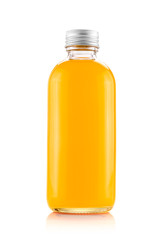 blank packaging orange juice in glass bottle for beverage product design mock-up