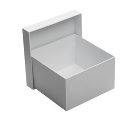 white box isolated on white background clipping path