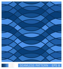 Vector seamless texture. Pattern from wavy interlacing lines.