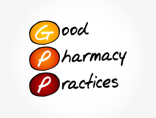 GPP - Good Pharmacy Practices acronym, concept background