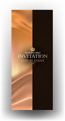 Elegant Luxury invitation card with fabric on the background. Vector illustration