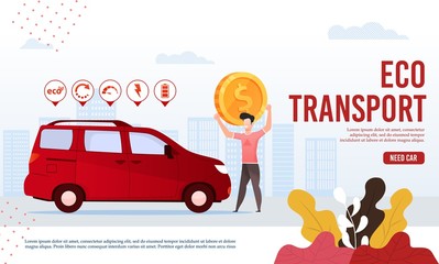 Webpage Banner Offer Modern Eco-Friendly Transport