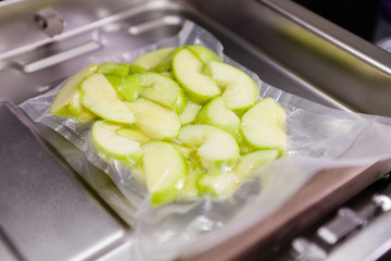 Sous-vide apples.