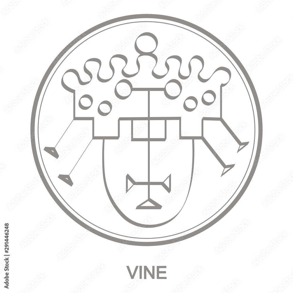 Wall mural Vector icon with symbol of demon Vine. Sigil of Demon Vine