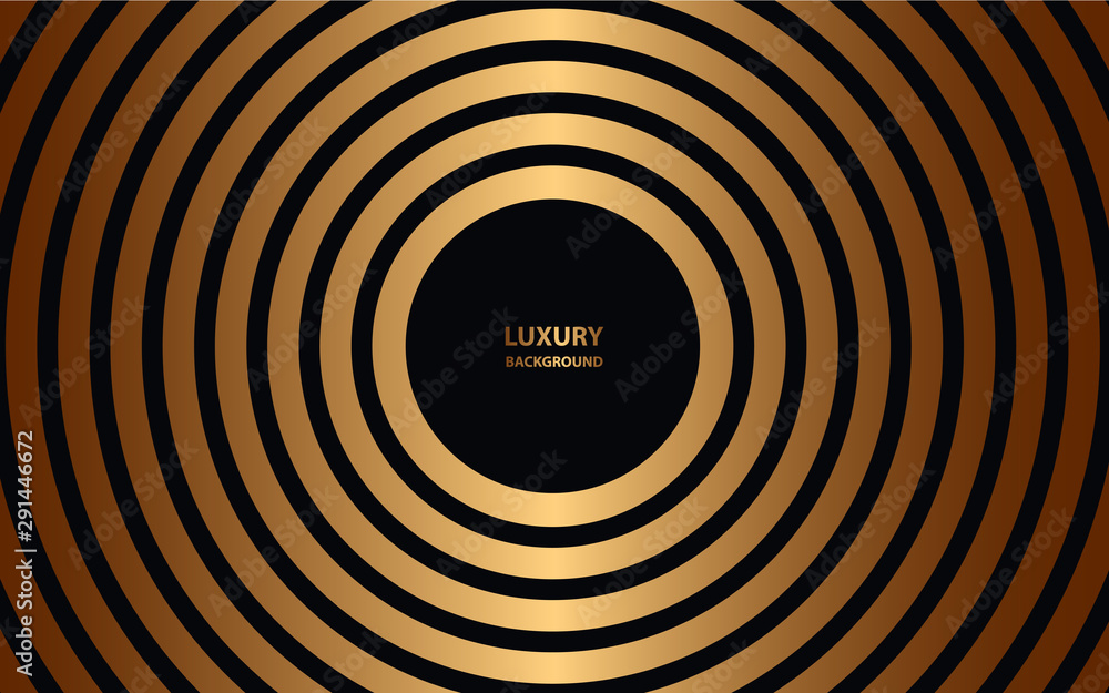 Poster dark abstract background a combination with circle golden line decoration. luxury and elegant concep
