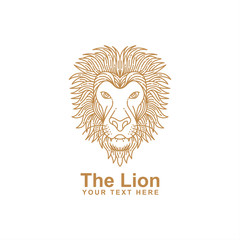 line art lion head