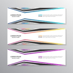Business Banner Template, Layout Background Modern Design, Corporate Geometric web header or footer in gradient color