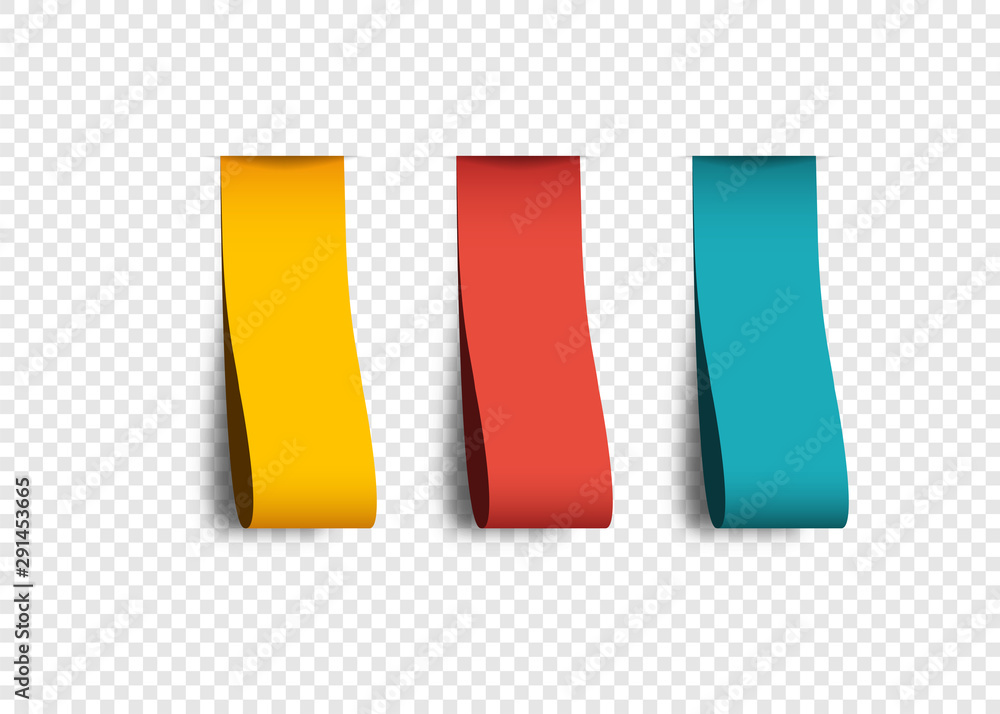 Aufkleber empty color labels with shadow, isolated on transparent background. collection realistic labels stic