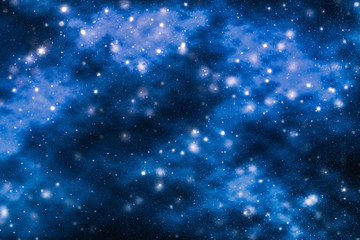 Stars, planet and galaxy in cosmos universe, space and time travel science background
