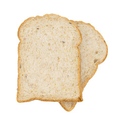 Bread slice isolated on white, clipping path included
