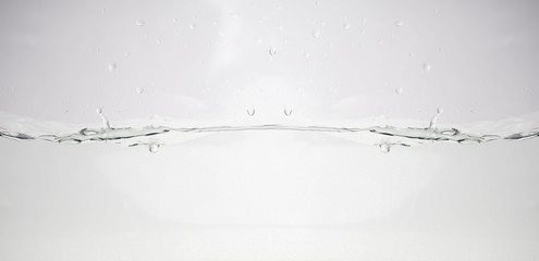 Water Splash or water wave with bubbles of air on the background. simple website banner