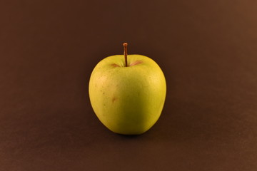 green apple on white background