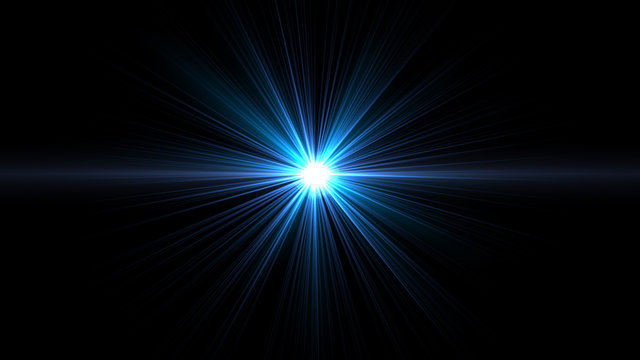 Lens Flare light over Black Background. Easy to add overlay or screen filter over Photos.